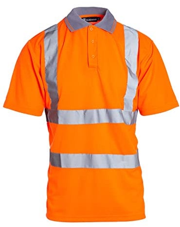 Blackrock Hi-Vis Polo Shirt, Rail Industry Orange, T-Shirt, Work Utility & Safety Clothing, High Visibility Workwear PPE, For Men Women Unisex, EN20471 Class 2 Certified, Size XL