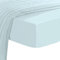 Pizuna 800 Fadenzahl Baumwolle spannbettlaken 170x200-180x200cm Baby blau 100% Langstapelige Spannbetttuch, Weiche Mako Satin-Webart passt bis zu 40cm Matratzenhöhe (100% Baumwolle bettlaken)