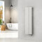 EMKE Radiador 90x24cm,Radiador de diseño vertical de tubo ovalado, Blanco, doble capa, radiador de agua caliente