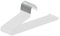 ABHENG Hosenbügel aus Metall, 10er-Pack, Kleiderbügel für Hosen mit offenen Enden, platzsparend, rutschfest, einfaches Aufhängen, 38B x 13H cm, Weiß,AIY0510W