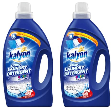 Detergente Líquido para Lavadora, Pack 2 Unidades, Detergente Concentrado, 2310 ml., 66 lavados