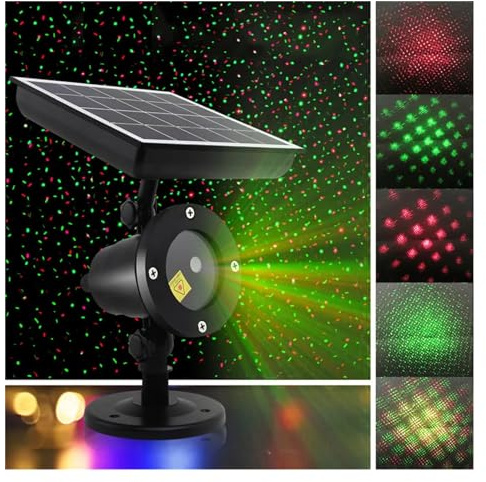 LumièRes Portatives De Projecteur De NoëL, Projecteur solaire extérieur ciel étoile scène projecteur douches noël paysage jardin pelouse lumière projecteur lampe Image Hd Et Installation Facile