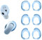 Aiivioll [3 pares] Fundas para almohadillas para auriculares Bose QuietComfort II y Bose QuietComfort Ultra (2023), puntas de ala deportivas de silicona antideslizante, accesorios lavables (azul,