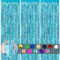3pcs Tinsel Glitter Foil Door Curtain, 3.2ftx6.5ft Foil Fringe Streamers Shimmer Tassel Backdrop Decorations for Boys Birthday Frozen Party