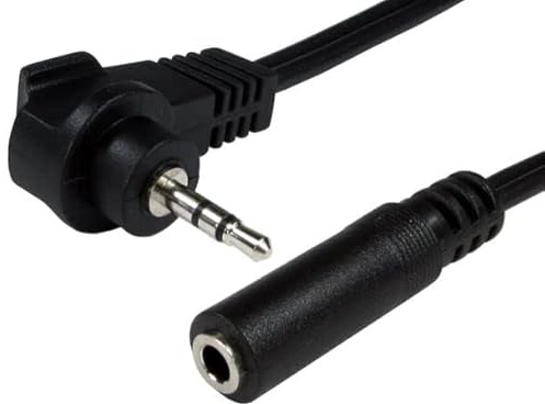 iSeventy9 13.5cm Right Angle 2.5mm Stereo Jack Male Plug to 3.5mm stereo Female Socket Extension Adapter Lead