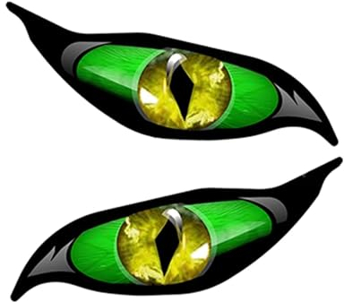 Shurzzesj 2 Stück Aufkleber Augen-Paar, Eyes Sticker, Spaßartikel, Evil Eyes Mit Iris Vinyl Drohne Motorrad Helm Auto Aufkleber Sticker, Reflektierende Aufkleber-Spiegelabdeckung Mit Gruseligen Augen