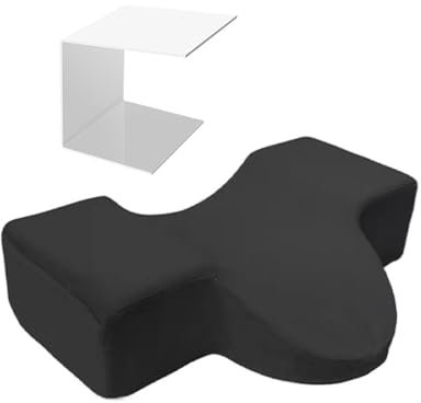 Amagogo Pillow Workbench Professionelles Beauty-Nackenstützkissen, Memory Foam-Nackenkissen für den Heim-Augenbrauentrimmsalon, Schwarz