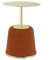 Qiyano Moderner Beistelltisch Sela Orange - Metall, Rund, Couchtisch, Kaffeetisch, Wohnzimmer, Schlafzimmer, Lounge, Einrichtung, Kleiner Tisch, Stil