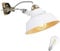 Lichthandel Hoch Nachttischlampe Led Leselampe Bett Klemmleuchte Vintage Leselampe Bett Bürolampe Leselampe Clamp Lamp Klemmlampe Led Klemmlampe Bett E27 incl. 4W LED (Bettleuchte klemmbar weiß/gold)
