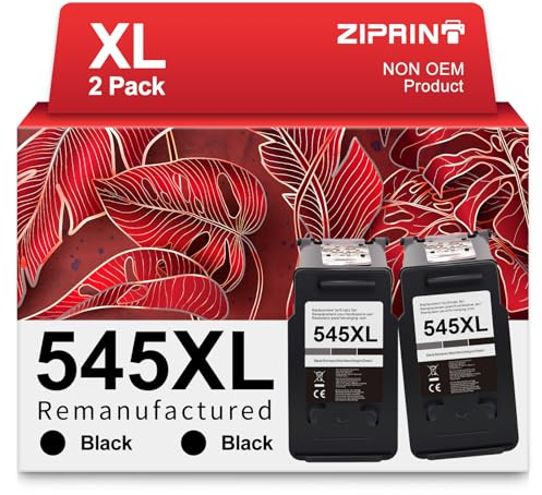 ZIPRINT 545XL Schwarz Kompatibel mit Canon PG-545 XL Druckerpatronen für Canon PIXMA MX495 MG2450 MG2550 MG2950 IP2850 Drucker MG3050 MG3051 TS3150(2 -Pack Schwarz)