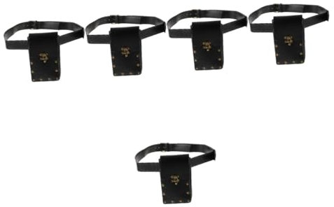SAFIGLE 5stücke Stylische Gürteltasche Für Damen Punk Retro Hüfttasche Für Festivals Und Alltag Verstellbarer Tragegurt Vintage Design Für Geld Handy Und Kleinigkeiten