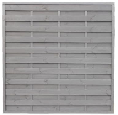 Woodtex Sichtschutzzaun Gartenzaun Kieferholz vorlasiert|Grau|Edelstahl verschraubt|180x180x4,4cm |ideal für Garten und Terrassen usw.