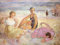 TVLAR Berühmte Gemälde Ölgemälde Kunstdruck Wandbilder Drucken Drei Frauen am Strand von Henri Lebasque Abstrakte Drucke für Heimtextilien 60x90cm