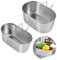 2 Piezas Cesta De Drenaje De Acero Inoxidable Cuenco De Lavado Colador De Cocina De Lavado Papelera Colgante Cuenco Escurridor Soportes para Estantes Cesta De Drenaje del Fregadero Cestas