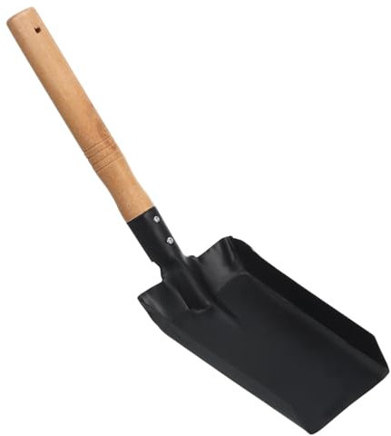MOBUTOFU Petite Pelle Fer Pelle à Manche Bois Outil Jardinage Compact Pratique Nettoyage Litière Légère Portable