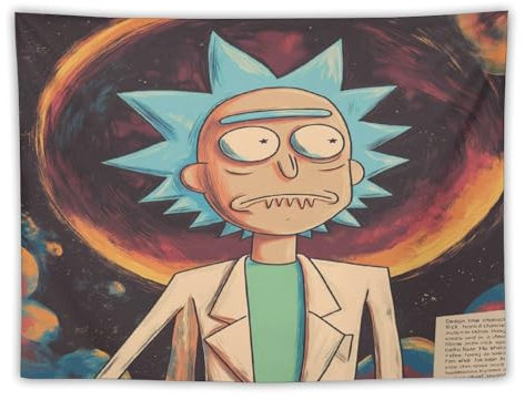 Rick And Morty Tapisserie Wandbehang Kunst Wanddekoration Weihnachten Neujahr Party Dekoration Wandteppich