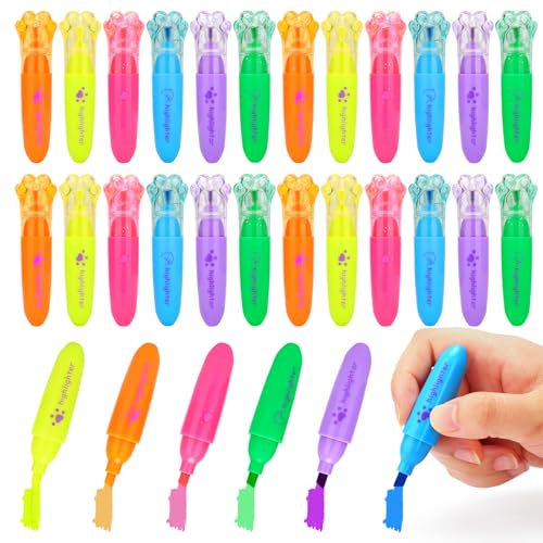 KOSTACHI Mini Textmarker Mitgebsel Kindergeburtstag 6/7/8/9/10 Jahre, Geeignet für Kindergeburtstag Gastgeschenke & Give Aways Kindergeburtstag (30 Stück)