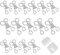 Ymapinc 100Pcs Hooks and Eyes for Sewing - Hook and Eye Closures for Clothing, Bra Hooks Replacement, Bra Clasp Hook for Straps Invisible Safety Buckle - Silver