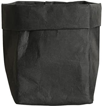 ibasenice Dekorative Papiertüte Taschen Waschbar Waschbeutel Aufbewahrung Von Spielzeugkörben Groß Lagerung Schnell Papiertüten Behälter Aus Kraftpapier Abdeckung Für Blumentöpfe Black