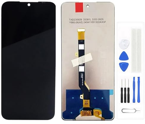 Generische LCD-Display für Tecno POVA 7 5G LJ7 Ersatz Display LCD Touchscreen Digitizer Bildschirm Glas (Schwarz)