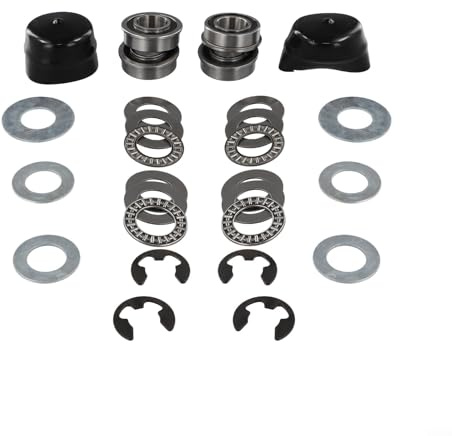 Kit de bagues de roue avant de tondeuse autoportée pour 9040H 532009040 532124959 M123811, roulement en métal avec joints et clips pour réparation de tracteur de pelouse