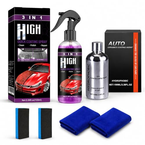 Smart Repair Set Autolack, Auto Politur Set Gegen Kratzer mit Keramikversiegelung Auto, 2-in-1 Reparatur Paste, Für Lackpflege, Glanz und Schutz im Alltag für Innen- und Außenbereich