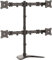 StarTech.com Quad Monitor Stand - Articulating - Supports Monitors 13” to 27” - Adjustable VESA Four Monitor Stand for 4 Screen Setup - Steel - Black (ARMBARQUAD)