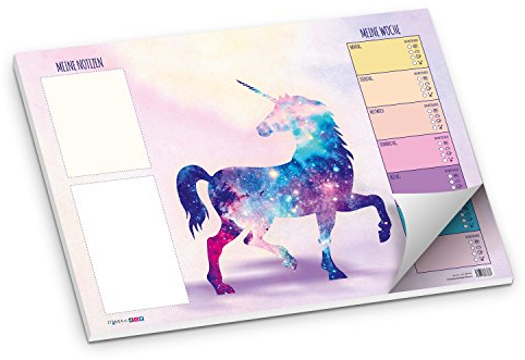 itenga Schreibtischunterlage Einhorn DIN A3 50 Blatt