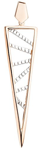 Jobo Damen-Anhänger Dreieck aus 925 Sterling Silber rosegold vergoldet