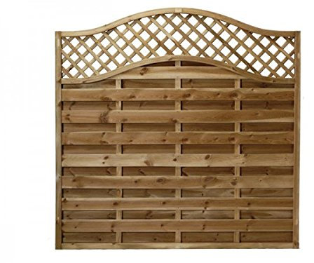 Total Sheds European Fence Panel 1.83m x 1.8m (6 x 6) Omega Decorative Lattice Top Pressure Treated Tanalised