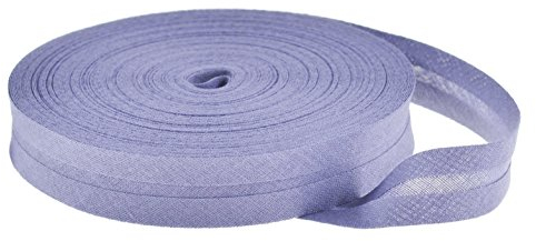 25m Baumwoll-Schrägband uni 20mm breit gefalzt Einfassband 50 Farben wählbar, Farbe:flieder