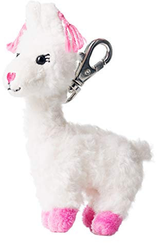 Schaffer Knuddel mich! 244 Plüsch-Schlüsselanhänger Lama „Loretta“, cremeweiß, 11 cm
