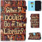 Bspring Case for Amazon Fire 7” Alexa (9th Gen 2019 & 7th Gen 2017 & 5th Gen 2015 Releases) 7 inch Tablet - Folio Leather Smart Folding Protective Stand Cover Case, Library