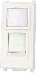 Presa Dati RJ45 CAT6 LAN Bianco Con Coperchio Compatibile Con Vimar Plana