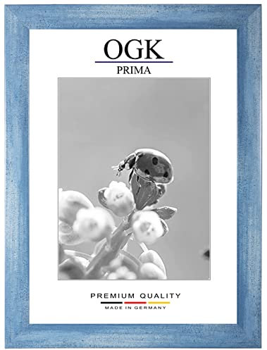 Online-GalleryKing Holz Bilderrahmen 70 x 50 cm in Hell-Blau | Foto | Poster | Puzzle | Galerie | Rahmen