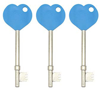 Radar Key Blue Top Comfort Grip for Phlexicare Radar NKS Lock Pack of 3