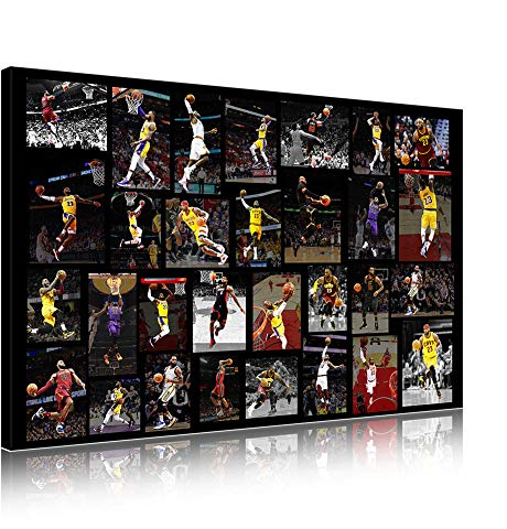 Five-Seller Lebron James Inspirational Poster Basketball Sterne Wand Kunst Leinwand Gemälde Druck Wandbilder Für Fans Wohnzimmer Heimdekor Jungenzimmer (10,40x60 cm-ohne Rahmen)