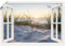 ARTLAND Wanddeko Poster & Kunstdrucke Wandposter 100x70 cm Fensterblick Strand Meer Sand Ostsee Dünen Sonnenuntergang U1TZ