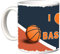 Mr. Gadgets - Taza decorada Sport Basket varios modelos I Love Basket (baloncesto azul y naranja)