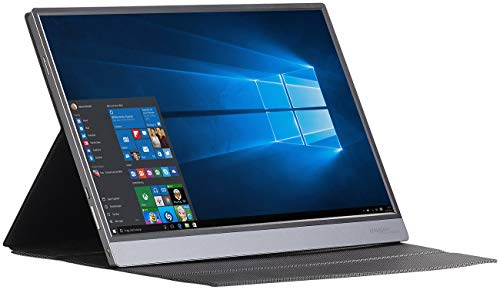 auvisio Portabler Monitor: Mobiler IPS-Monitor, 4K UHD, 39,6 cm (15,6), USB C, Micro-USB & HDMI (Office, UHD-Gaming, tragbarer DVD Player)