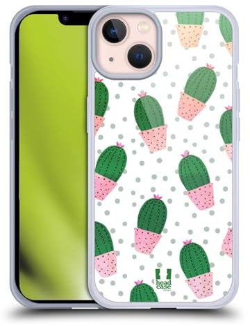 Head Case Designs Pattern Cactus Prints Soft Gel Case Compatible With Apple iPhone 13