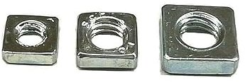 Vierkantmuttern Verzinkt niedrig form DIN 562 M3 bis M10 flach Mutter Gewindeplatte (M3, 100 Stück)