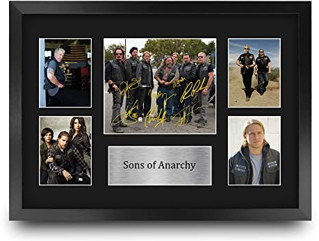 HWC Trading FR A3 Sons of Anarchy Geschenke Geducktes Signiertes Autogramm Fotodisplay für Fans von Fernsehshows - A3 Gerahmt