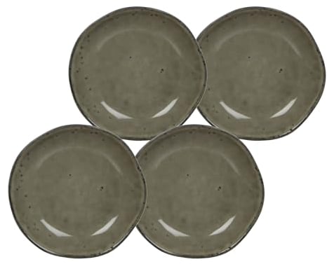 Mica Decorations Tabo Essgeschirr - 14x14x2 cm - Keramik - Créme - Staz von 4