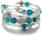 Bulinlin Silber Wickelarmband mit Naturstein Perlen Boho Mehrschichtiges Damen Armbänder Geburtstags Modegeschenk für Frauen (Meergrün)