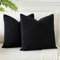 JOTOM 2er Set Cord Kissenbezüge Kissenhülle Dekorative Zierkissen Sofakissen Couchkissen Dekokissen Kissenbezug Deko Kissenhülle für Sofa Wohnzimmer 60x60cm Schwarz