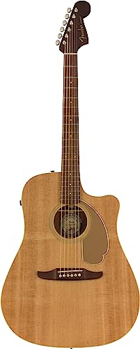 Fender Redondo Player Natural WN Gold Pickguard Electro-Acoustic Guitar