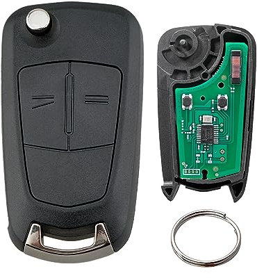 2 Tasten Klapp Schlüssel Fernbedienung für Vauxhall/OPEL Astra H 2004-2009 Zafira B 2005-2013 (433MHz PCF7941 Chip Valeo-System) (Valeo-System)