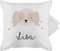 Kissenbezug - Süßer Hund Hündin Hunde Hundemotiv - 50 x 50 cm - Weiß - personalisierte Geschenke Hundebesitzer Name Kissen personalisiertes Hunden sofakissen Kissen+hundemotiv hundemotiven