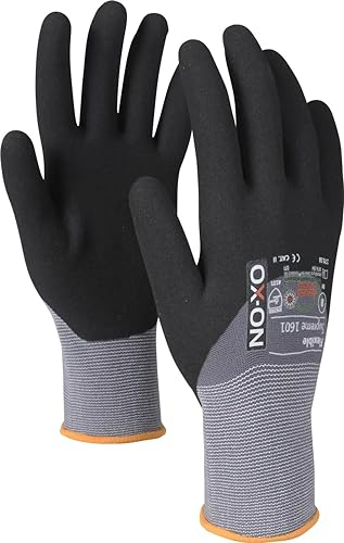 Generisch OX-ON Flexible Supreme 1601 Flex Plus Arbeitshandschuh Montagehandschuh 170.60 | Nitrilbeschichtung, halb getaucht | Nylon, Nitrile, Lycra (1, 8 (M))